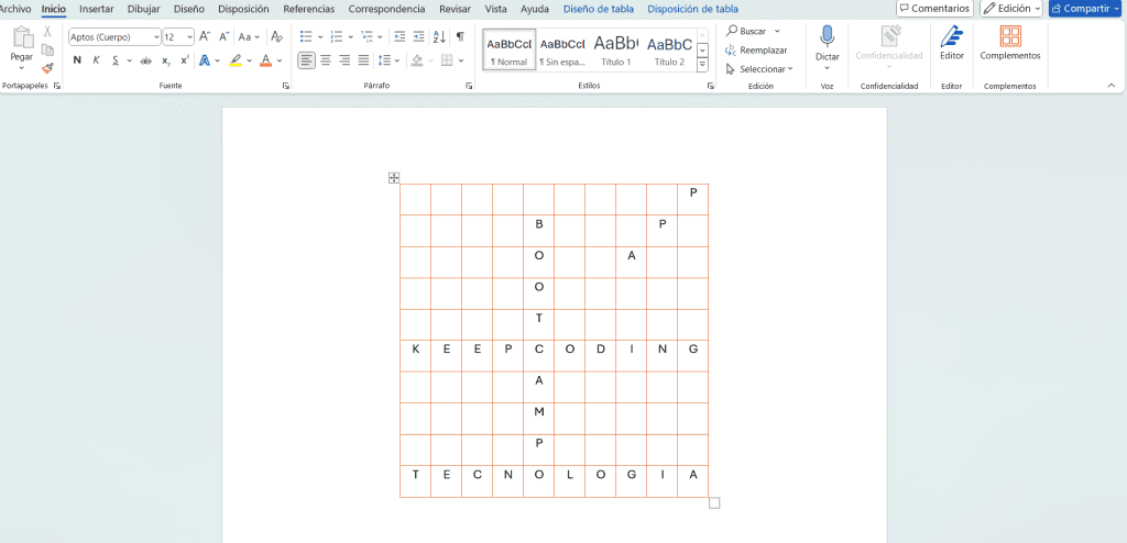 ¿Cómo hacer una sopa de letras en Word? Guía fácil y rápida 8 ¿Cómo hacer una sopa de letras en Word? Guía fácil y rápida