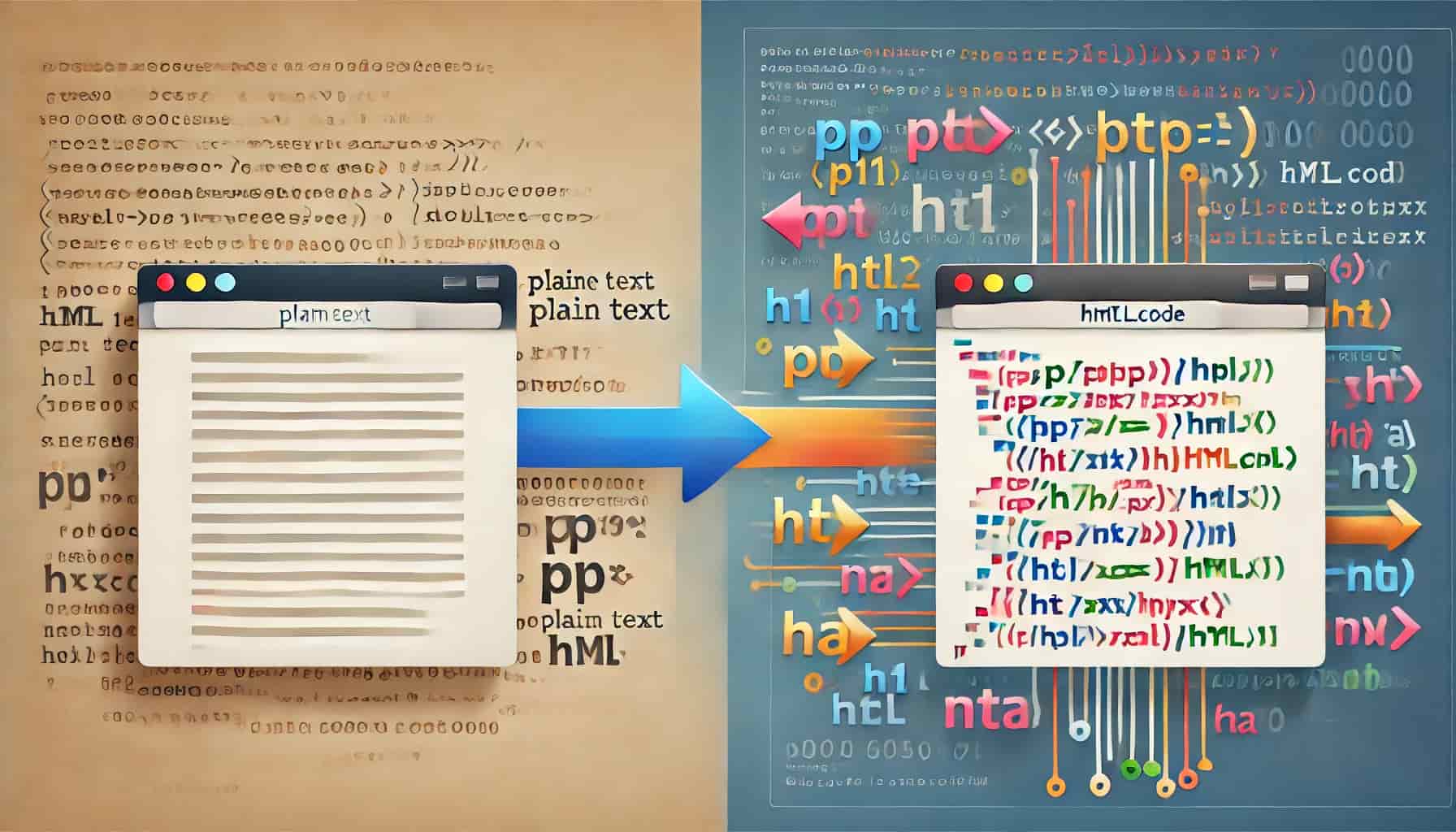 convertir texto en HTML convertir texto en HTML