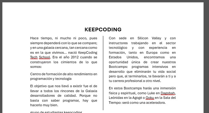 hacer línea divisoria entre dos columnas en word hacer dos columnas en word