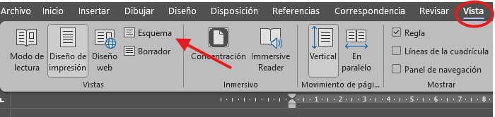 hacer un esquema en Word