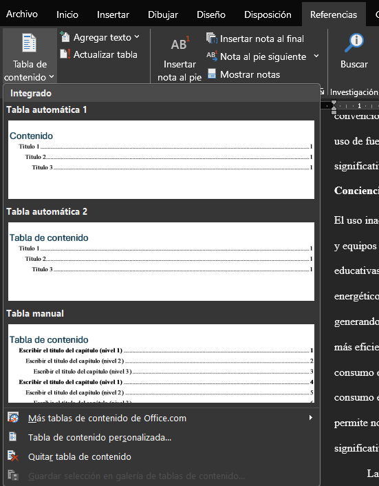¿Cómo hacer un índice en Word sin complicaciones? 4 hacer un índice en Word: paso 3