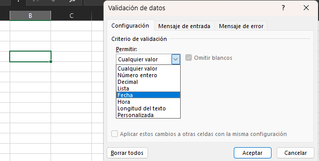 listas desplegables en excel