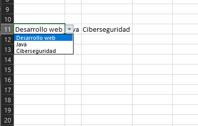 listas desplegables en excel