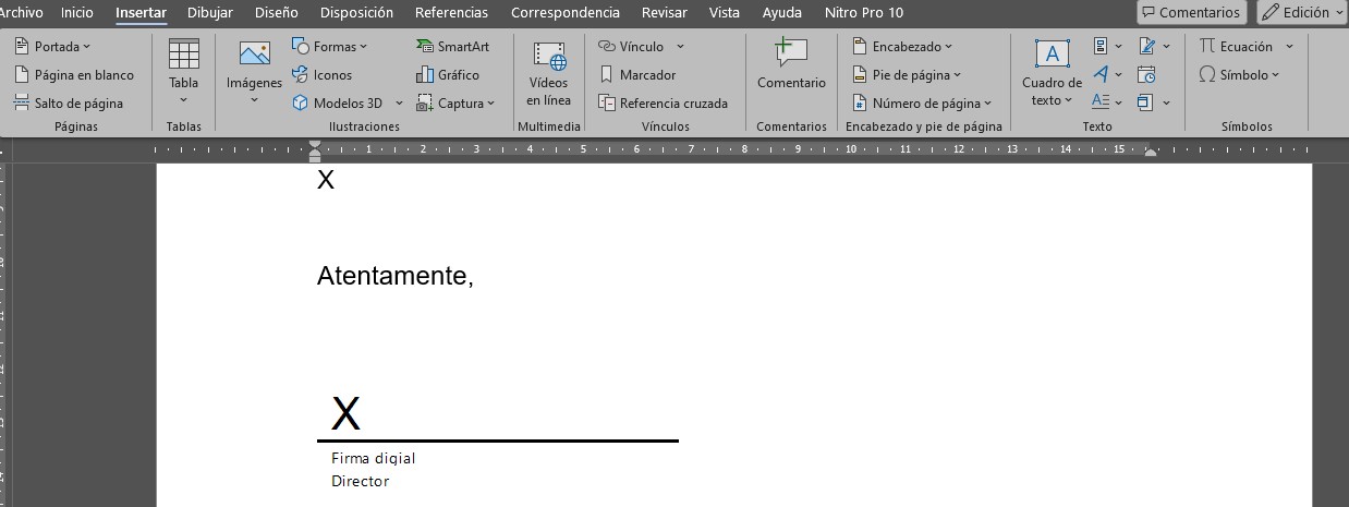 insertar línea de firma en word insertar una firma en Word