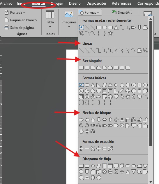 hacer un esquema en Word