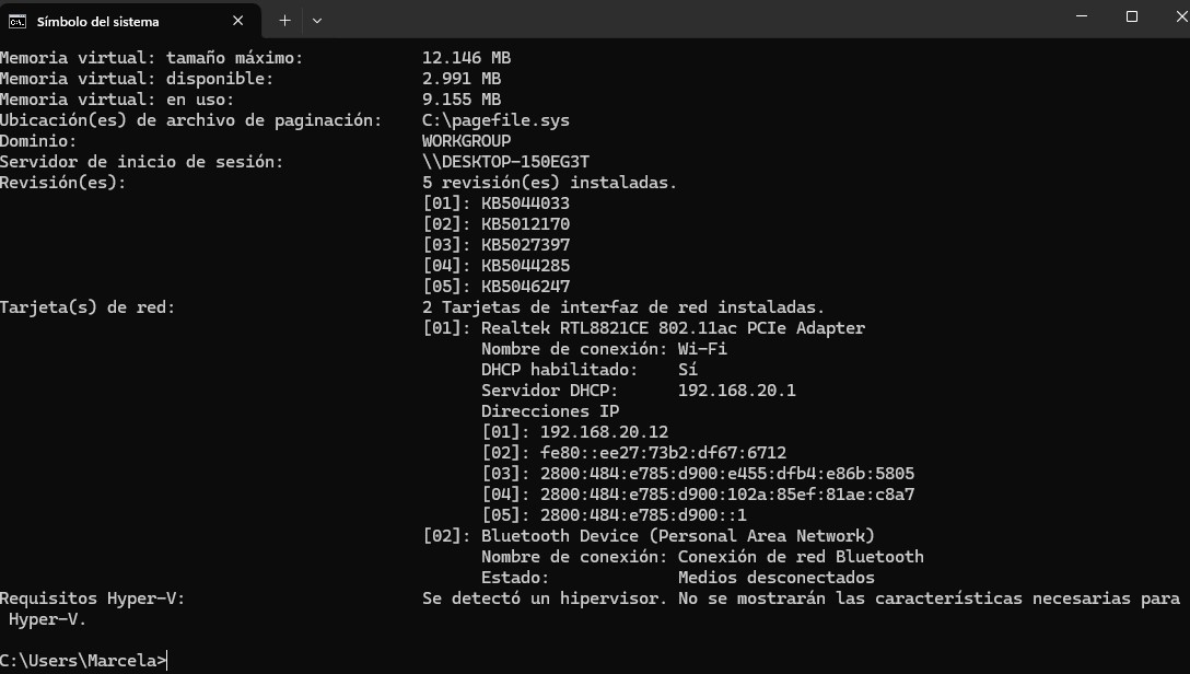 saber los componentes de tu PC systeminfo saber los componentes de tu PC