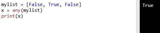 any() en Python