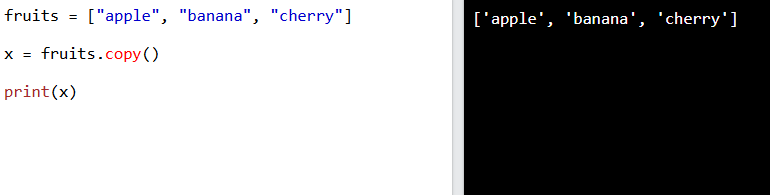 ¿Qué es y qué hace list.copy() en Python? 1 list.copy() en Python