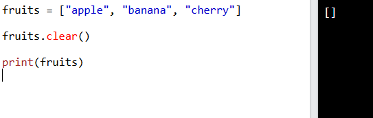 Conoce qué es list.clear() en Python y cómo debes usarlo 1 list.clear() en python