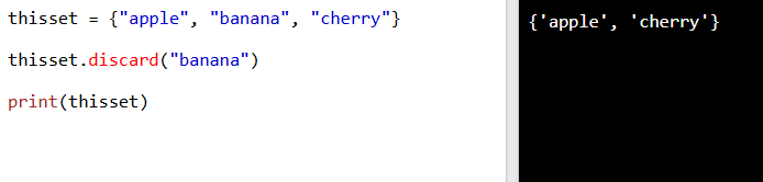 set.discard() en Python
