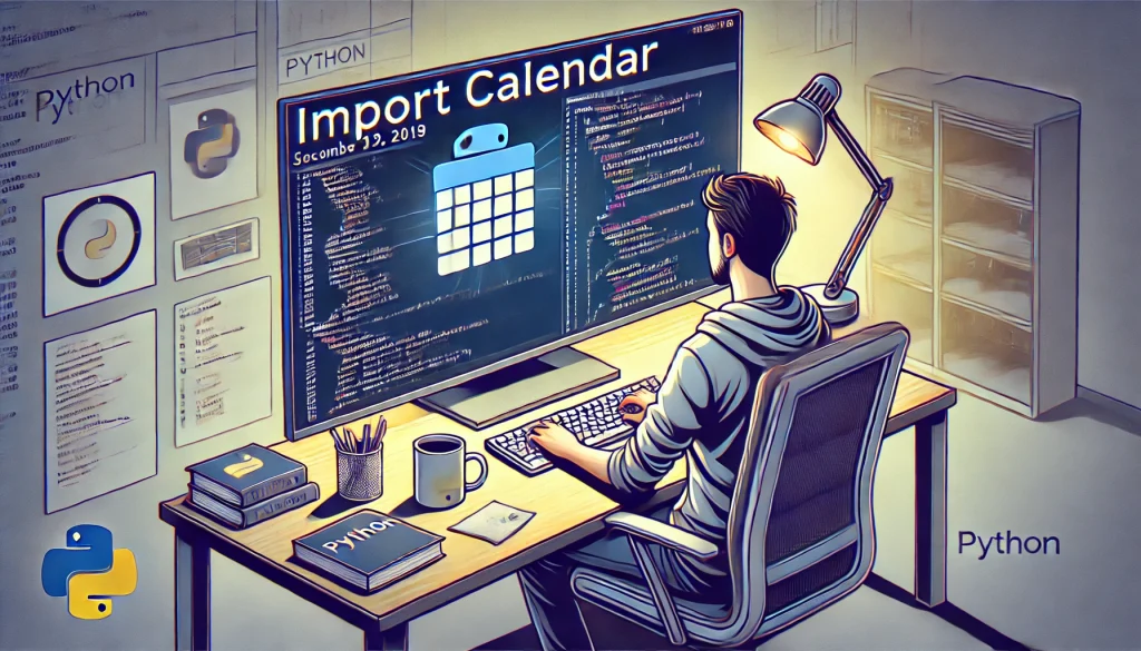 ¿Cómo usar import calendar en Python? 1 import calendar en Python