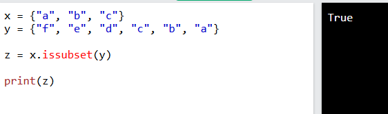set.issubset()