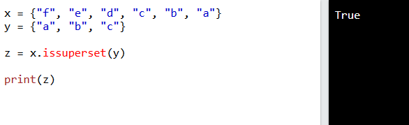 ¿Qué es set.issuperset() en Python y qué puedes hacer con él? 1 set.issuperset() en Python
