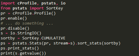 ¿Qué hace import cProfile sea tan importante en Python? 1 import cProfile
