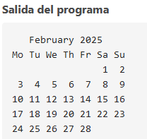 ¿Cómo usar import calendar en Python? 2 import calendar en Python calendario 1