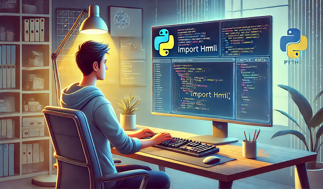 ¿Cómo puedes usar import html en Python? 1 import html en Python