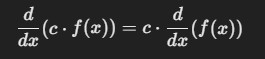 multiplicación derivada d/dx
