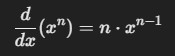 potencia de x d/dx