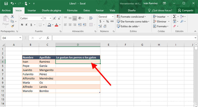 lista desplegable en excel