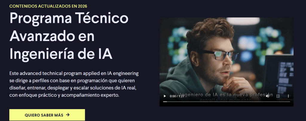 Programa Técnico Avanzado en Ingeniería de IA
