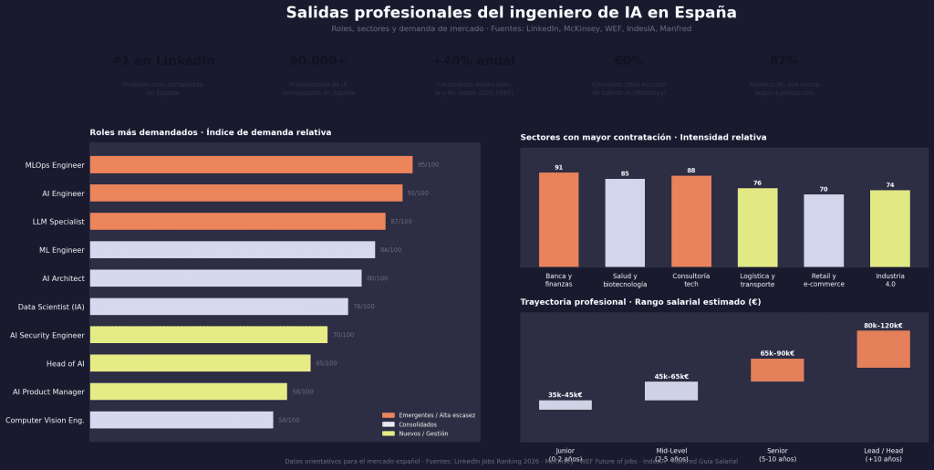 Salidas profesionales de un ingeniero de IA