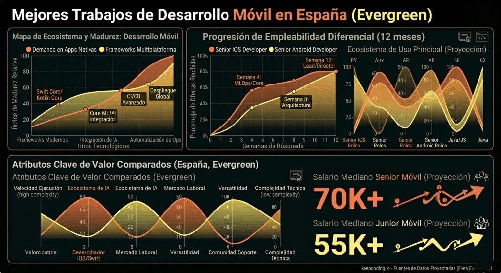 Mejores trabajos de desarrollo móvil en España: perfiles, salarios y cómo acceder 1 Mejores trabajos de desarrollo móvil en España