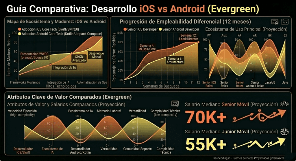 Diferencias entre desarrollo iOS y Android: guía completa para desarrolladores 1 Diferencias entre desarrollo iOS y Android