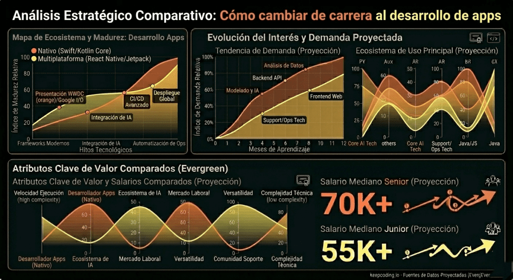 Cómo cambiar de carrera al desarrollo de apps